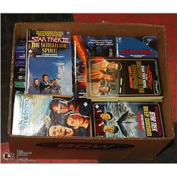 BOX OF STAR TREK BOOKS.  ALL MINT CONDITION UNREAD