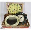 Image 1 : TWO WALL CLOCKS WITH A MIRROR