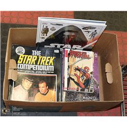 BOX OF GRAPHIC NOVELS COMICS SCI-FI BOOKS