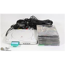 ORIGINAL PLAYSTATION 1 WITH 6 GAMES, 1 CONTROLLER