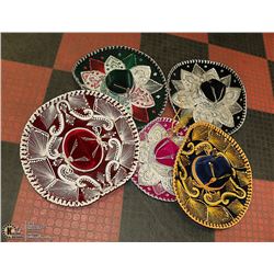 LOT OF 5 SOMBREROS
