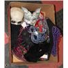 Image 1 : BOX OF HALLOWEEN DECOR INCL. SKULL, KITTY