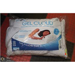 2 PURE LUX SHAPEABLE GEL MEMORY FOAM PILLOWS
