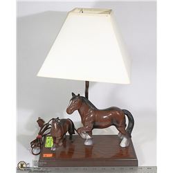 VINTAGE PLASTIC HORSE LAMP 15" TALL