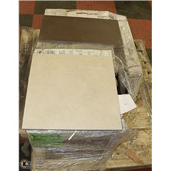 PALLET OF FLOOR TILE 105SQFT YURA SNOW & 120SQFT