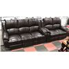 Image 1 : NEW MUNICH BROWN LEATHERETTE RECLINING SOFA  78"