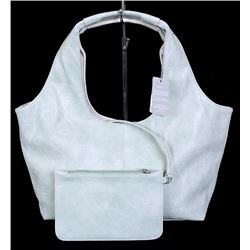 NEW SQ GREEN & CREAM 2 IN 1 PURSE, COMES WITH