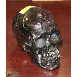 AURORA BOREALIS COLORED SKULL FIGURE