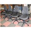 Image 1 : SET OF 4 NEW HYDRAULIC LIFT BLACK OFFICE CHAIRS