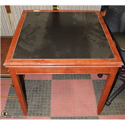 HOTEL ROOM FAUX LEATHER TOP TABLE 32 X 32 X 31