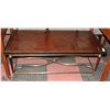 Image 1 : WOOD & METAL TRIMMED COFFEE TABLE 48 X 24 X 20