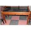 Image 1 : WOOD & FAUX LEATHER TOP DESK 48 X 24 X 31