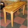 Image 1 : LIGHT WOOD TONE SOFA TABLE 48 X 18 X 28
