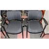 Image 1 : LOT OF 2 NEW BLACK FABRIC WAITING ROOM CHAIRS