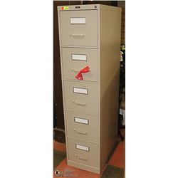 NEW GLOBAL 5 DRAWER FILING CABINET 26.5 X 15 X 64