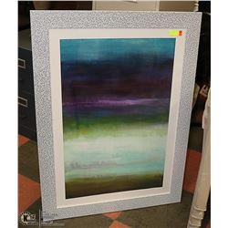 LARGE DECORATIVE FRAMED WATER COLOUR