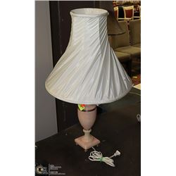 VINTAGE ONYX PINK LAMP 27 INCH TALL