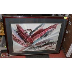 LARGE ABSTRACT FRAMED PRINT 34 X 46