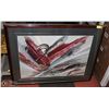 Image 1 : LARGE ABSTRACT FRAMED PRINT 34 X 46