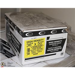 CASE OF 125 - 36" X 50" CLEAR FOOD GRADE GARBAGE