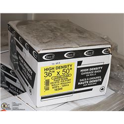 CASE OF 125 - 36" X 50" CLEAR FOOD GRADE GARBAGE