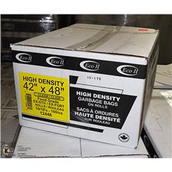 CASE OF 100 - 42" X 48" CLEAR GARBAGE BAGS