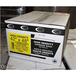 CASE OF 100 - 42" X 48" CLEAR GARBAGE BAGS