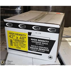 CASE OF 100 - 42" X 48" CLEAR GARBAGE BAGS