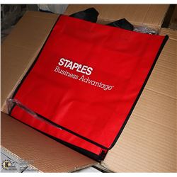 CASE OF 100 - STAPLES BRAND RED/BLACK REUSABLE