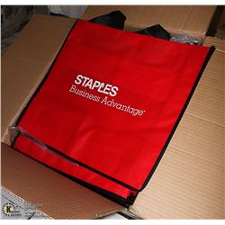 CASE OF 100 - STAPLES BRAND RED/BLACK REUSABLE