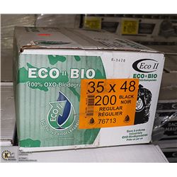 CASE OF 200 - 35" X 48" BLACK GARBAGE BAGS