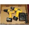 Image 1 : PAIR OF DEWALT DRILLS 3/8" CORDLESS WITH BATTERY