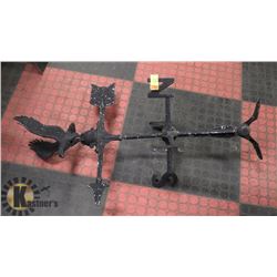 ANTIQUE CAST IRON ROOF MOUNT WEATHER VANE 36"
