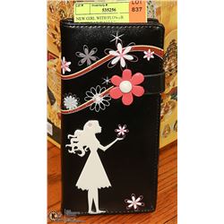 NEW GIRL WITH FLOWER SHAGWEAR WALLET