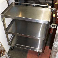 INDUSTRIAL STEEL 3 SHELF CART ON WHEELS- LAKESIDE