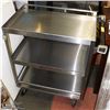 Image 1 : INDUSTRIAL STEEL 3 SHELF CART ON WHEELS- LAKESIDE