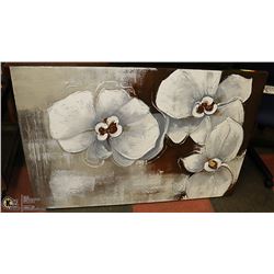 LARGE DECORATIVE FLOWERS CANVAS WITH HARDWARE