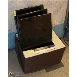 LOT OF 4 SAMSUNG 32" LCD TELEVISIONS, NO BASES,