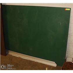 58" RECLAIMED SCHOOL BLACKBOARD WITH CHALK TRAY