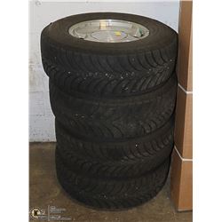 SET OF 4 GOODYEAR WINTER TIRES ON RIMS, 245/70R16