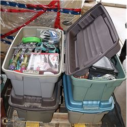 5 EXTRA LARGE TOTES OF ESTATE MISC