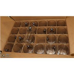 BOX OF 24 NEW BIG ROCK BEER GLASSES
