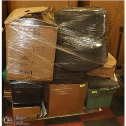 PALLET OF MISC INCLUDES TIRES, RIMS, GAS CAN