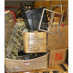 PALLET OF HANGERS & STORE DISPLAYS
