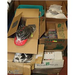 PALLET OF HATS, NECKLACES, CDS, LIGHTERS & MORE