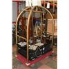 Image 1 : LUGGAGE CART SOLD WITH ASSORTED LAMPS & 4 NON