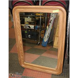 LARGE MIRROR WITH WOODEN FRAME 30 X 32