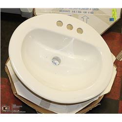 DROP-IN LAVATORY SINK 20 X 17 WHITE