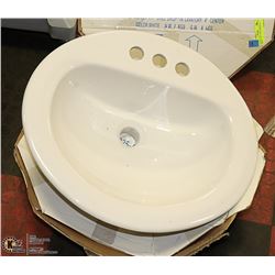DROP-IN LAVATORY SINK 20 X 17 WHITE