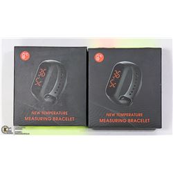 LOT OF 2 NEW TEMPERATURE MEASURING BRACELETS